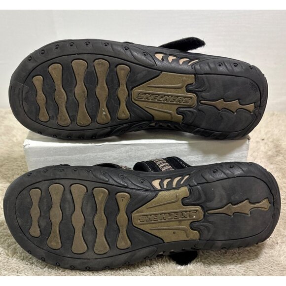Skechers Sandals Outdoor Lifestyle Women Girls Adjustable Black Brown Size 6 - Picture 11 of 15